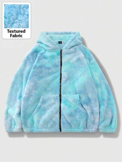 Street Life Men's Autumn/Winter Long Sleeve Tie-Dye Zipper Front Casual Hoodie Jacket