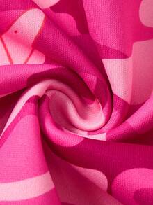 SpongeBob SquarePants | SHEIN 男士休闲迷彩卡通图案抽绳连帽衫，秋季款，长袖上衣 - 粉色 - 查看 6