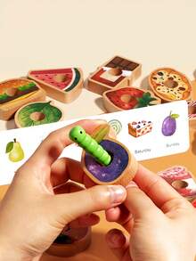 Zazumi Hungry Caterpillar String Threading Toy Educational Montessori Fine Motor Skills Toys For Toddlers Kids Travel Activities Learning Developmental Toys Party Favors Preschool Classroom - Multicolor - View 3