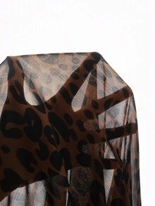 Elenzga Váy voan họa tiết da báo thời trang thu đông cỡ lớn, thanh lịch cho lễ tốt nghiệp, ngày lễ, ngày lễ tình nhân, lễ hội âm nhạc, ngày của mẹ, lễ Halloween, lễ tạ ơn, lễ Phục sinh, ngày quốc khánh, khiêu vũ, hẹn hò, tiệc tùng, đám cưới, dã ngoại, mùa thu/đông - màu nâu - Xem 4