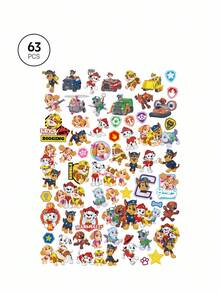 SHEIN | PAW Patrol 2张不重复图案装饰贴纸，可用于水杯、手机壳等DIY装饰，也是返校季剪贴簿、笔记本电脑、Kindle等设备的趣味贴纸。 - 彩色 - 查看 3