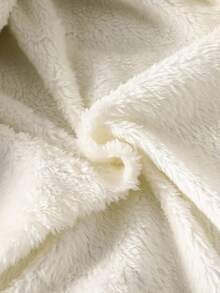 SHEIN Young Boy Bear Ear Hooded Jacket With Chest Bag, Winter