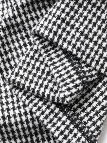 FRIFUL Women's Plaid Dress With Spaghetti Straps, Bowknot Shoulder Straps Maxi Dress - Black and White - View 7