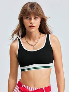 LOUNGEISTA 4pcs/Set Women Solid Color Breathable & Comfortable Vest Top Setfor Summerfor Summer - Multicolor - View 9