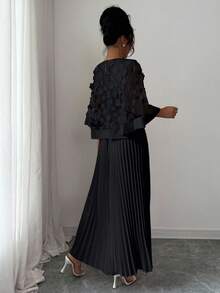 Elenzga Women's Wedding/Birthday Party/Event Dress, Suitable For Autumn - Black - View 2