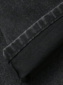 DAZY Young Boy Elastic Waist Pocket Loose Wide Leg Casual Jeans - Dark Grey - View 7