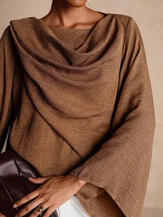 Vesra 优雅不对称裹身上衣