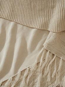 Franclia Neuer Herbst/Winter Europäischer & Amerikanischer Retro Mode Sexy Streetwear asymmetrischer Quasten Pullover für Frauen