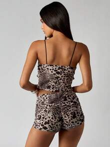 MISSGUIDED Ruched Animal Print Mini Shorts For Summer Festival Beach Vacation - Apricot - View 2