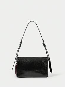 SHECARRY Women's Fashion Versatile Simple Commuter Handbag - Black - View 7