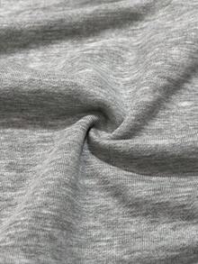 Coolane Women;S Fall/Winter Back To School Basic Solid Color Pleated Asymmetrical Neck Long Sleeve Pullover Sweatshirt - Grey - View 6