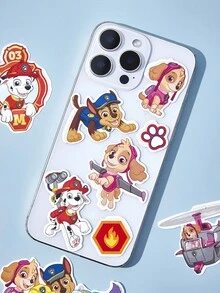 SHEIN | PAW Patrol 2张不重复图案装饰贴纸，可用于水杯、手机壳等DIY装饰，也是返校季剪贴簿、笔记本电脑、Kindle等设备的趣味贴纸。 - 彩色 - 查看 4