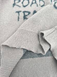 STEELVANCE Suéter holgado de cuello redondo de manga larga de estilo casual y urbano para hombres, otoño e invierno