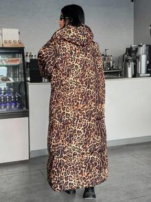 EURMUSE HOODED LONG DOUBLE SIDED PADDED WINTERCOAT - Multicolor - View 3