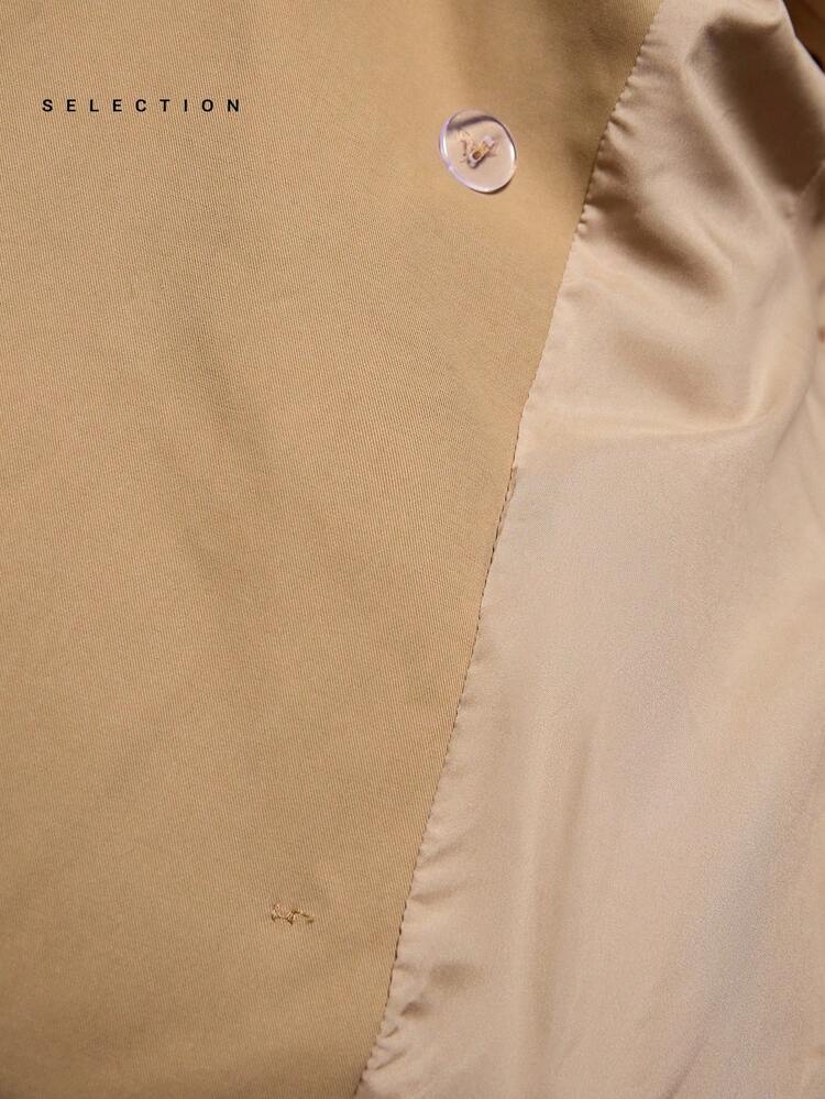 LYSMO 여성 솔리드 컬러 패션 과장된 디자인 긴팔 재킷 - 카키 - 보기 9