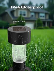 Teckwe 6 件户外太阳能泳池灯 LED 栅栏灯 防水灯 黄昏/黎明自动开关 适用于泳池栅栏、花园、门廊、过道、家居装饰 - 黑色 - 查看 4