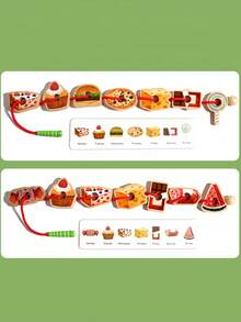 Zazumi Hungry Caterpillar String Threading Toy Educational Montessori Fine Motor Skills Toys For Toddlers Kids Travel Activities Learning Developmental Toys Party Favors Preschool Classroom - Multicolor - View 7