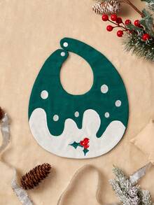 Cozy Pixies 3 piezas de baberos de Navidad para bebé (3 piezas enviadas por la máquina)