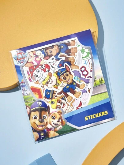 SHEIN | PAW Patrol 2 st. icke-upprepande mönsterdekorationsklistermärken, vattenkopp, mobiltelefonfodral DIY-materialklistermärken, tillbaka till skolan scrapbookingtillbehör roliga klistermärken laptopklistermärken Kindle-telefonklistermärken