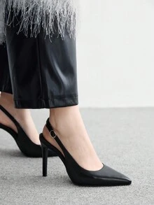 CUCCOO BIZCHIC New Versatile Pointed Toe High Heels For Women - Black - View 5