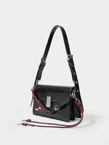 SHECARRY Women's Fashion Versatile Simple Commuter Handbag - Black - View 3
