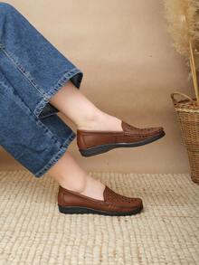 Women Loafers Shoes - Brown - View 3