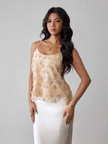 Chiquease 女士性感亮片吊带背心，适合派对和聚会