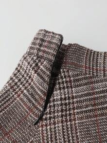 GlowEve CURVE 大码女式优雅休闲格子A字裙，秋冬