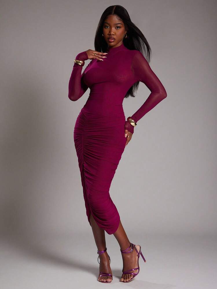 purple crochet lace dress Samara | Bandeau Maxi With Cut-Out Hem Free People Velvet Dress Silver Sequin Midi Slip Dress This gives you options Color:Other_Colors