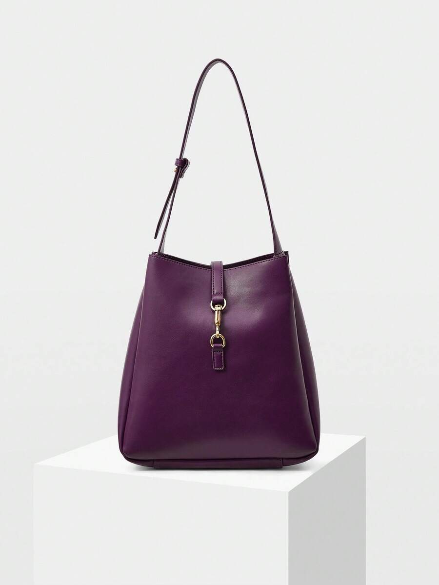 MOTF WOMEN'S SIMPLE COMMUTING SHOULDER BAG, EYE-CATCHING WORK BAGS FOR WOMEN - Elegant purple - View 1