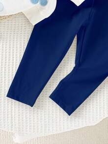 SHEIN Playful Pals 2pcs Baby Girls Casual Floral Print Crew Neck Sweatshirt And Leggings Set, Fashionable And Cute Outfit For Autumn Fall Winter