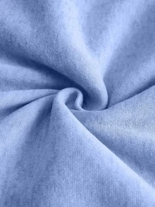 SHEIN 女士休闲日常百搭半拉链短款运动衫 - 淺藍色 - 查看 7