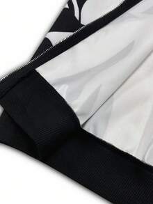 EMERY ROSE 女式休闲植物印花夹克，秋季 - 白色 - 查看 7