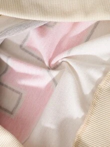 Sparklyn 2pcs Tween Girls' Sporty Color Block Numeric Print Long Sleeve Knit Sweatshirt And Side Pocket Cargo Pants Set, Cool Girl Daily Outfit Fall Winter - Brown - View 8