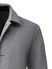 Manfinity Homme 男士长袖休闲百搭外套，秋冬季，灰色 - 淺灰色 - 查看 4