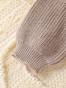 Sparklyn Young Girls Knitted Sweater & Pants 2-Piece Set, Casual & Cute, Thick For Autumn/Winter Fall