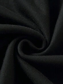 INAWLY 女士休闲百搭宽松V领运动衫 - 黑色 - 查看 4