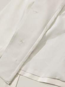 Chiquease Almamuse-D Spring/Autumn White Cinched Waist Blazer, Sophisticated, Delicate Floral Embellishments, Fashionable Versatile Blazer - White - View 7