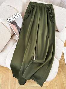 SHEIN 2 件套女士连帽运动衫和慢跑裤套装，时尚秋冬装 - 軍綠色 - 查看 7