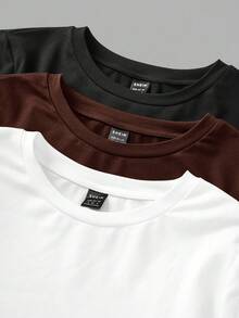 Tseoso Bộ 3 áo thun dài tay ôm dáng màu đen trắng, thích hợp cho mùa thu đông, 95% cotton - Nhiều màu - Xem 9