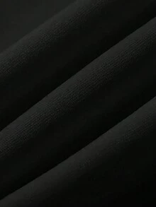 INAWLY 女士休闲百搭宽松V领运动衫 - 黑色 - 查看 5