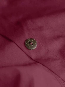Linhara Chaqueta larga con capucha y bolsillos grandes para tallas grandes - Rosa Fucsia - Ver 5
