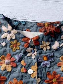 EMERY ROSE Plus Size Casual Minimalist Allover Floral Print Shirt - Multicolor - View 4