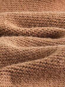 Loomiva Newborn Baby Solid Color Cable Ear Design Sweater Romper Autumn Winter Clothes For Girl - Coffee Brown - View 9