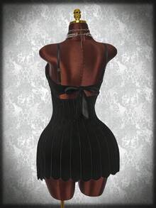 Y2K Amplova Women's Solid Color Toothpick Striped Design Fashionable Bodycon Cami Mini Dress Orange Dress - Black - View 2