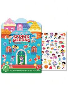 Zazumi Kids Jelly Sticker Book Quiet Time Early Learning Educational Toy For Toddlers Develop Fine Motor Skills Hands On Brain Teaser Puzzle Activity - Multicolor - View 12