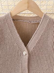 Sparklyn Young Girls Knitted Sweater & Pants 2-Piece Set, Casual & Cute, Thick For Autumn/Winter Fall