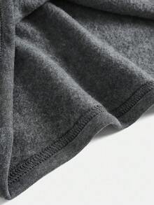 Girlism 少女字母印花连帽运动衫和运动裤休闲套装，灰色 - 深灰色 - 查看 10