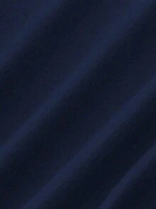 EMERY ROSE Leopard And Heart Print Drop Shoulder Oversize Long Sleeve Tee, Christmas - Navy Blue - View 3