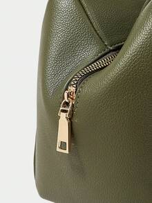 SHECARRY 女士休闲大容量托特包情人节手提包 - 軍綠色 - 查看 7